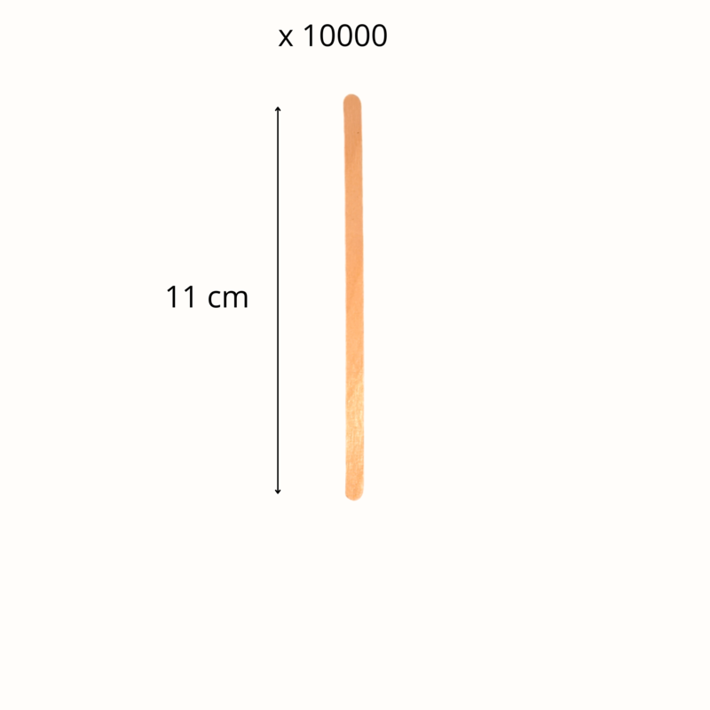 Mélangeur de Café en Bois Naturel Longueur 11 cm  Boîte Distributrice